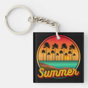 Porte-clés nature d'été au coucher du soleil