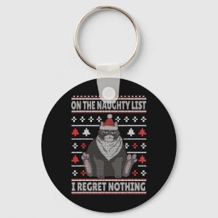 Porte-clés Naughty Chat Xmas Laid Je Regret Rien Chr