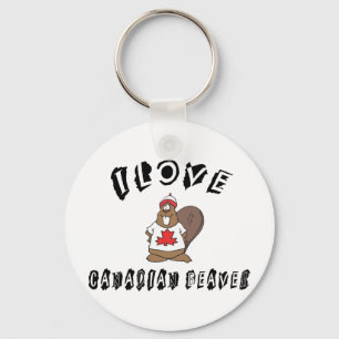 Porte-clés Naughty I Love Canadian Beaver