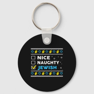 Porte-clés Naughty Jewish Ugly Hanukkah Sweater Chanukah