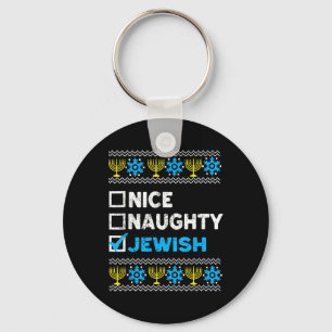 Porte-clés Naughty Jewish Ugly Hanukkah Sweater Chanukah