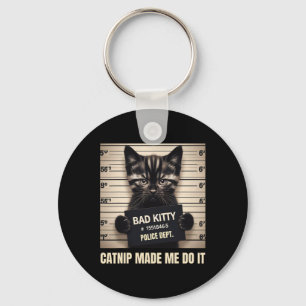 Porte-clés Naughty Kitty Prison Photo Catnip M'a fait faire C