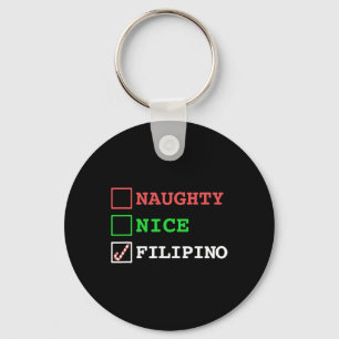 Porte-clés Naughty Nice Filipino Funny Noël Philippines