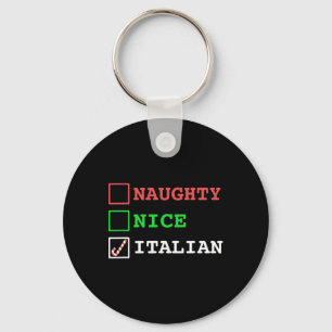Porte-clés Naughty Nice Italien Noël Drôle Italie Jo