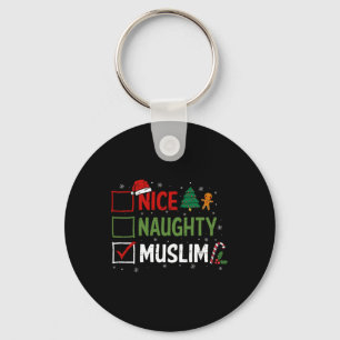 Porte-clés Naughty Nice Musulman Pajamas de Noël Père Noël