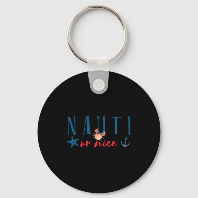 Porte-clés Nauti Or Nice Funny Nautical Christmas  (Recto)