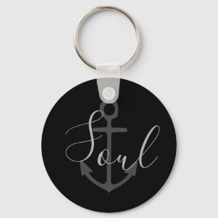 Porte-clés nautical ANCHOR + SOUL lettering
