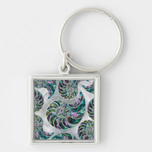 Porte-clés Nautilus Shell Abalone et Pearl