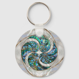 Porte-clés Nautilus Shell - Abalone et Pearl