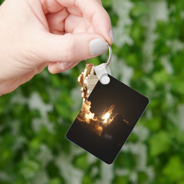 Porte-clés Navette spatiale Terre Orbitale Nuit Spacecraft Ca (main)