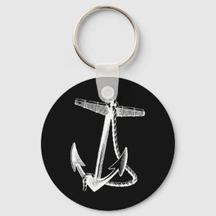 Porte-clés Navires nautiques Ancre Voile Naval 