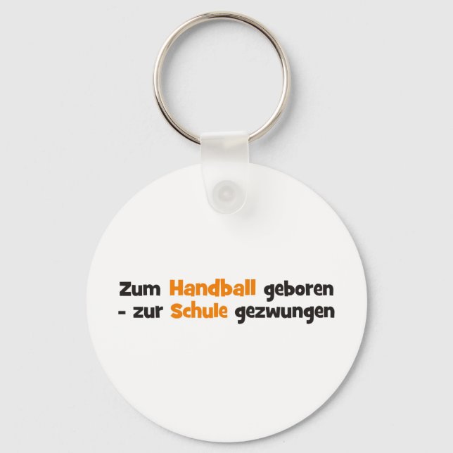 Porte-clés Né à l'école au handball (Recto)