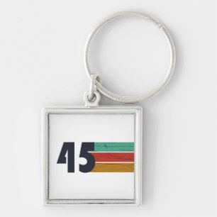 Porte-clés Né en 1945 cadeaux vintages de 80e anniversaire