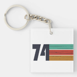 Porte-clés né en 1974 cadeau d'anniversaire vintage