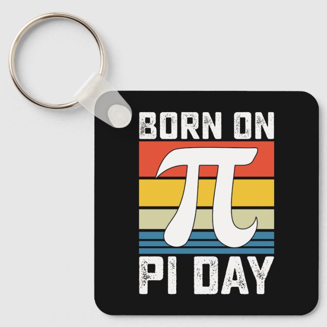 Porte-clés Né Le Jour Du Pi Anniversaire Mathématiques Mathém (Recto)