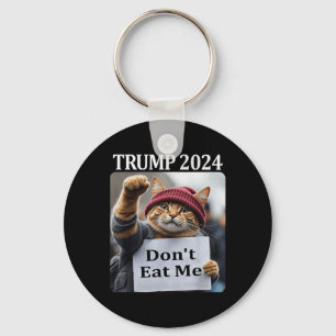 Porte-clés Ne me mangez pas de chats pour Trump 2024