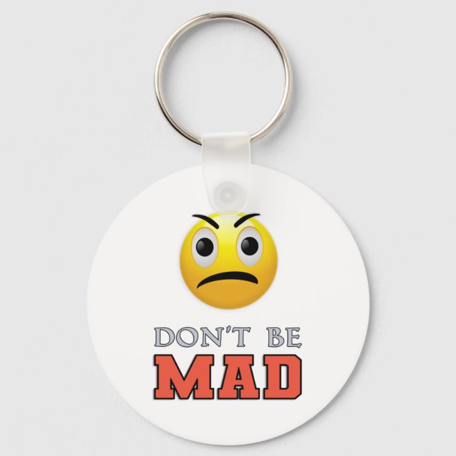 Porte-clés NE PAS ÊTRE FAIT Drôle visage Emoji (Recto)