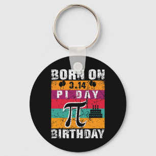 Porte-clés Né Sur Pi Day Funny Pi Day 3.14 Mars 14 Pi Bir