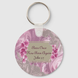 Porte-clés Né une fois de plus Porte - clé de marbre floral