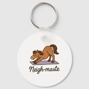 Porte-clés Neigh-maste Drôle Cheval Amateur de Yoga Méditatio