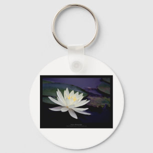 Porte-clés Nénuphar de blanc de la fleur 039