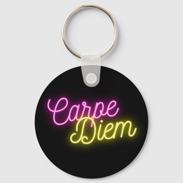 Porte-clés Neon Carpe Diem Word Art (Recto)