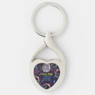 Porte-clés Neon Glow Disco Dance Anniversaire