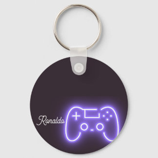 Porte-clés NEON PS4 handle nom personnalisé