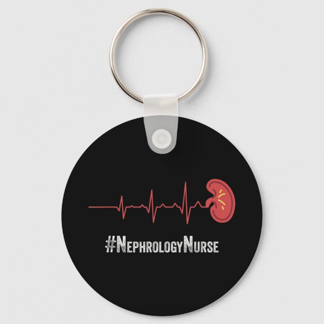 Porte-clés Néphrologie Infirmière cardiobattement Dialyse Inf (Recto)