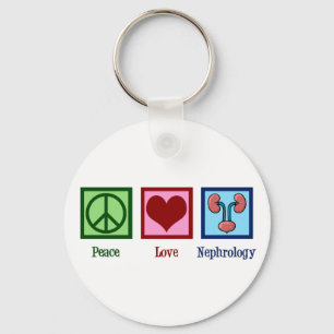 Porte-clés Nephrologist Peace Love Nephrology Office