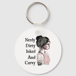 Porte-clés Nerdy Dirty Enked &amp; Curvy Reading Amateurs Tat