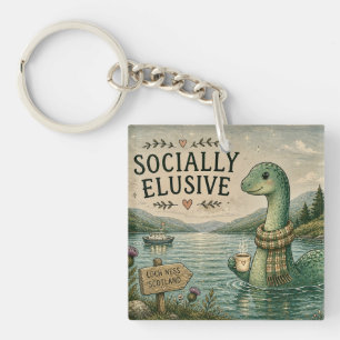 Porte-clés Nessie insaisissable socialement Cryptide cosy Loc