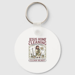 Porte-clés Nettoyage Maison Jésus Cœur Propre Nettoyage Maiso