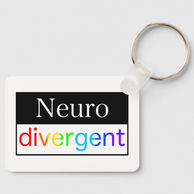 Porte-clés Neurodivergent | Sensibilisation à la diversité ne (Recto)