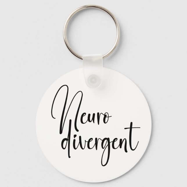 Porte-clés Neurodivergent | Sensibilisation à la diversité ne (Recto)