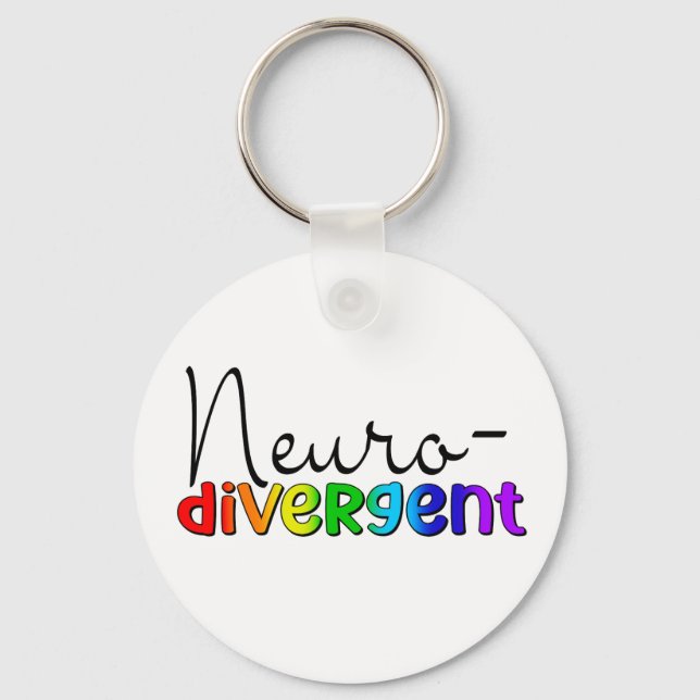 Porte-clés Neurodivergent | Sensibilisation à la neurodiversi (Verso)