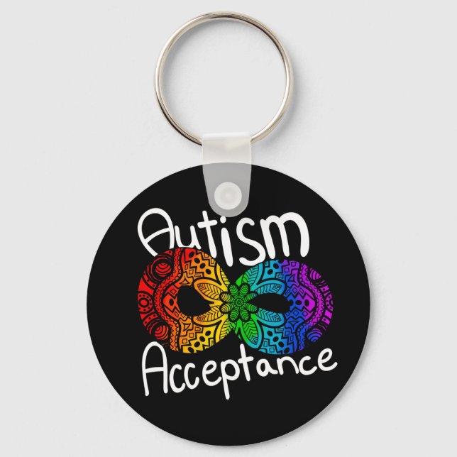 Porte-clés Neurodiversité Autisme Acceptation Porte - clé arc (Recto)