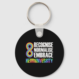 Porte-clés Neurodiversité de nouveauté Arc en ciel Infinité A