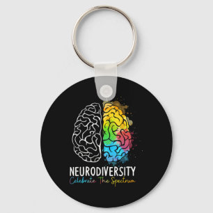 Porte-clés Neurodiversité - spectre autistique Asd Adhd Arc e