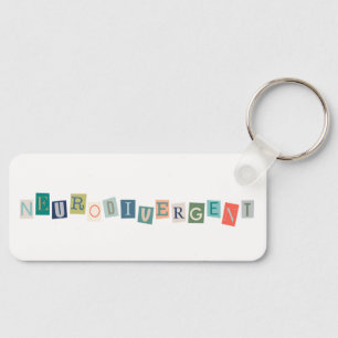 Porte-clés Neurodivertissement typographie Neurodiversité Sen