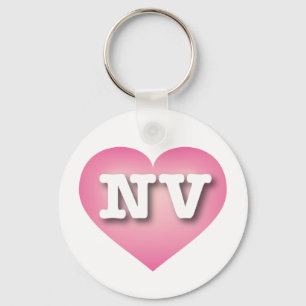 Porte-clés Nevada Pink Fade Heart - J'aime NV