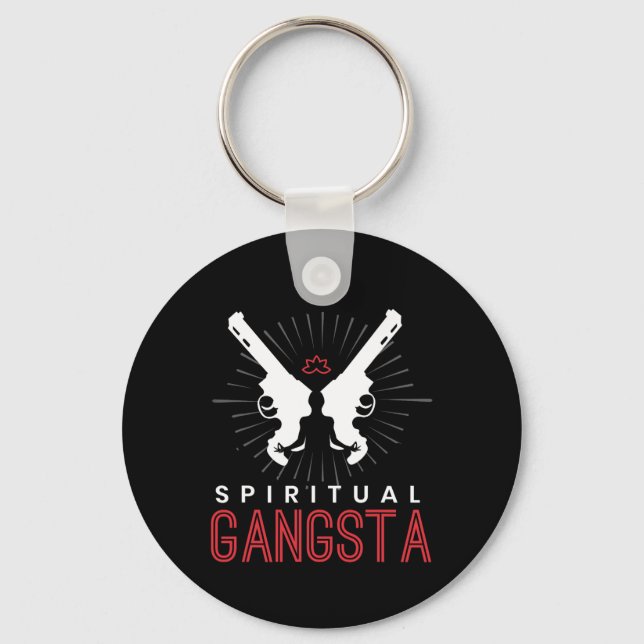 Porte-clés New Age Sritual Srituality Yoga Gangster Enlighten (Recto)