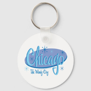 Porte-clés NEW-Chicago-Retro