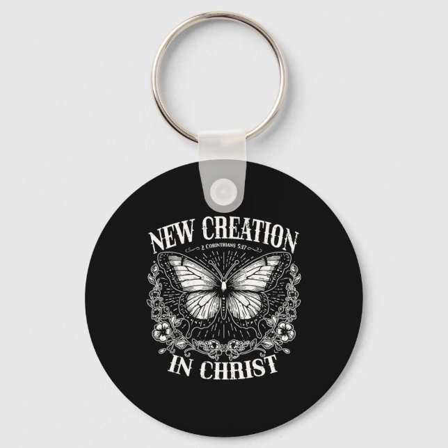 Porte-clés New Creation In Christ, Boho Christian, Western Fa (Recto)
