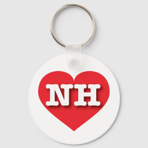 Porte-clés New Hampshire Red Heart - J'aime NH