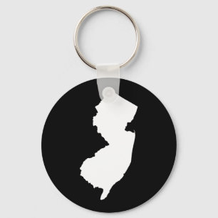 Porte-clés New Jersey en blanc et noir