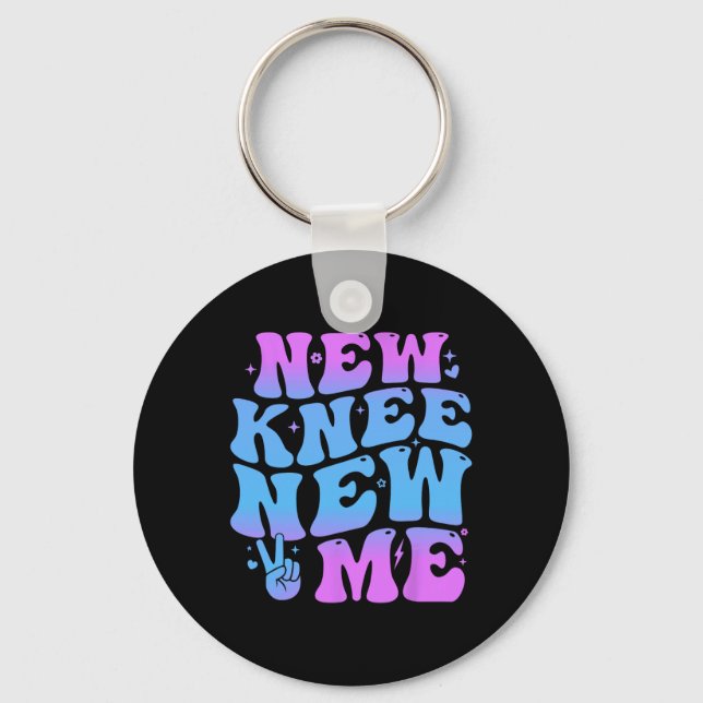 Porte-clés New Knee New Me Funny Knee Replacement Surgery Rec (Recto)