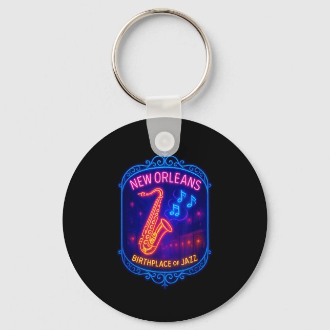 Porte-clés New Orleans, Louisiana, Birthplace Of Jazz  (Recto)