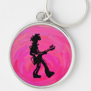 Porte-clés New York Boogie Nights Guitare Hot Pink