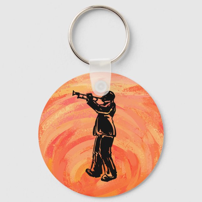 Porte-clés New York Boogie Nights Trumpet Orange (Recto)